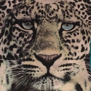 Forever 21 Snow Leopard sweater, size M